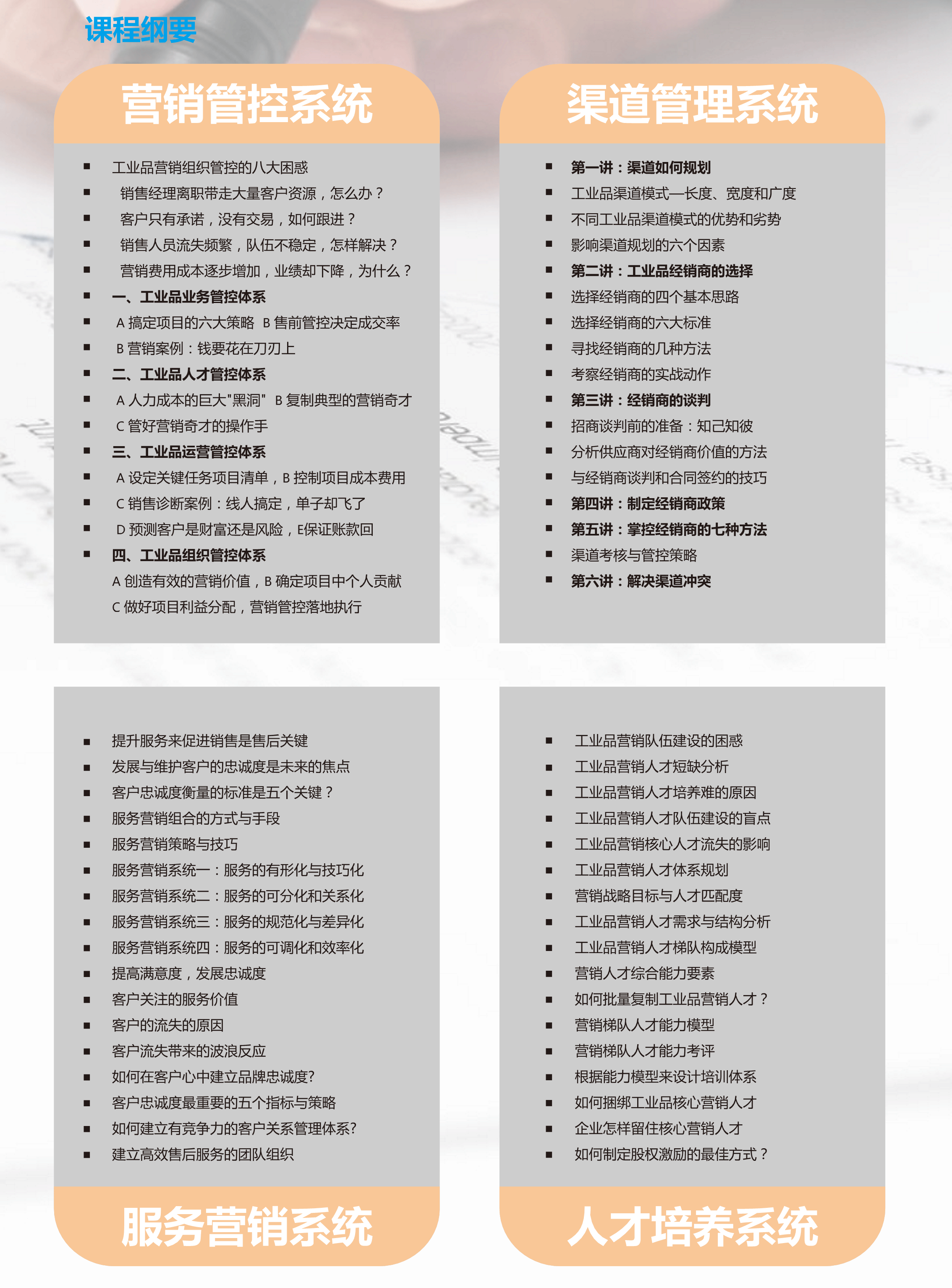 工業品營銷總裁班培訓課程綱要介紹 工業品營銷總裁班培訓課程綱要介紹