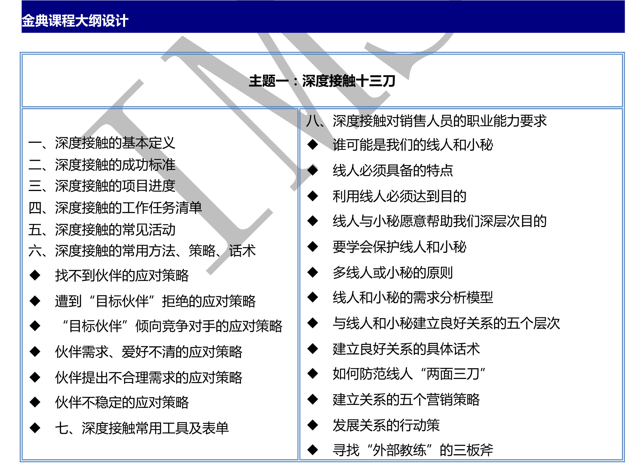 金典課程大綱設計 金典課程大綱設計